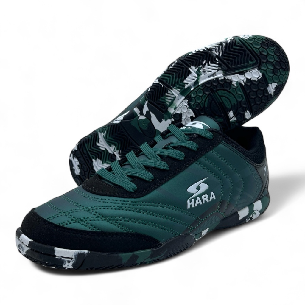 HARA Sports รองเท้าฟุตซอล รุ่น Futsal-X รองเท้าฟุตซอล สีเขียว FS28