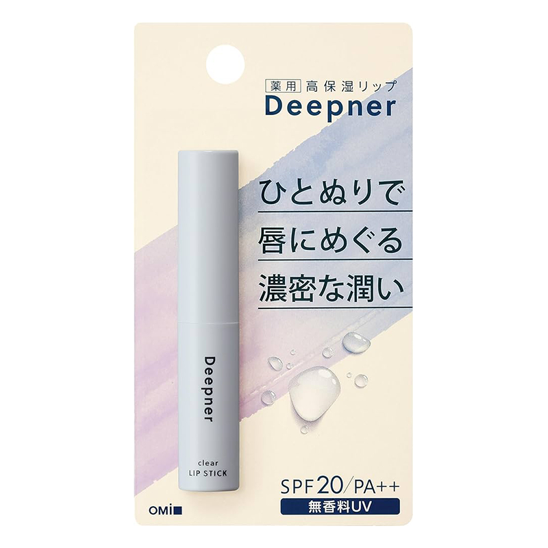 MENTURM DEEPNER CLEAR LIP STICK SPF20 PA++ 2.3 g / ผลิตภัณฑ์บำรุงริมฝีปาก สูตรปราศจากน้ำหอม ลิปกันยูวี คงความชุ่มชื้นยาว