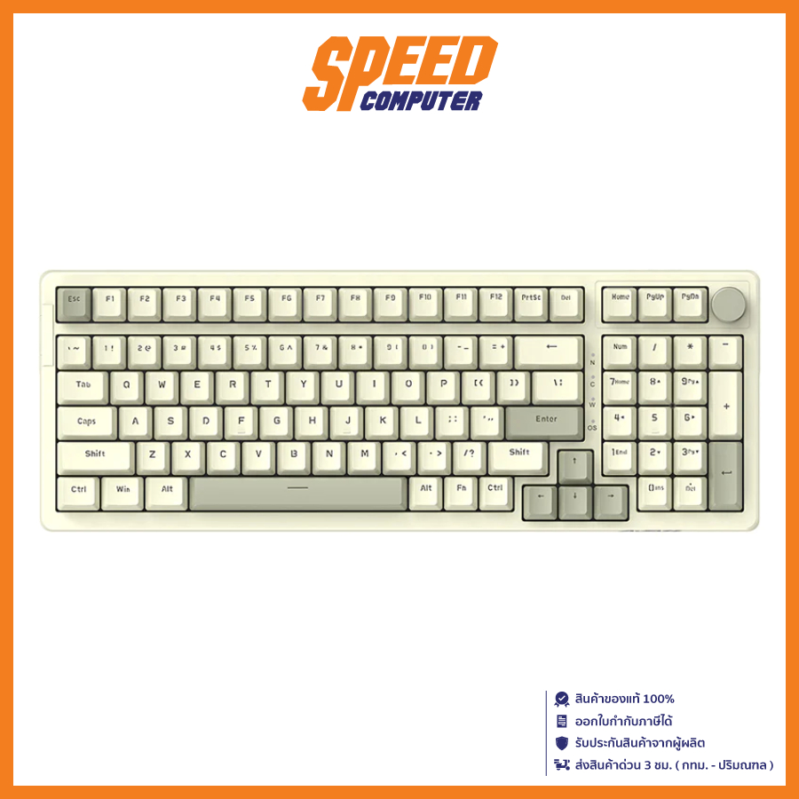 AJAZZ AK992 Retro Classic RED SWITCH KEYBOARD(คีย์บอร์ด) || By Speed Computer