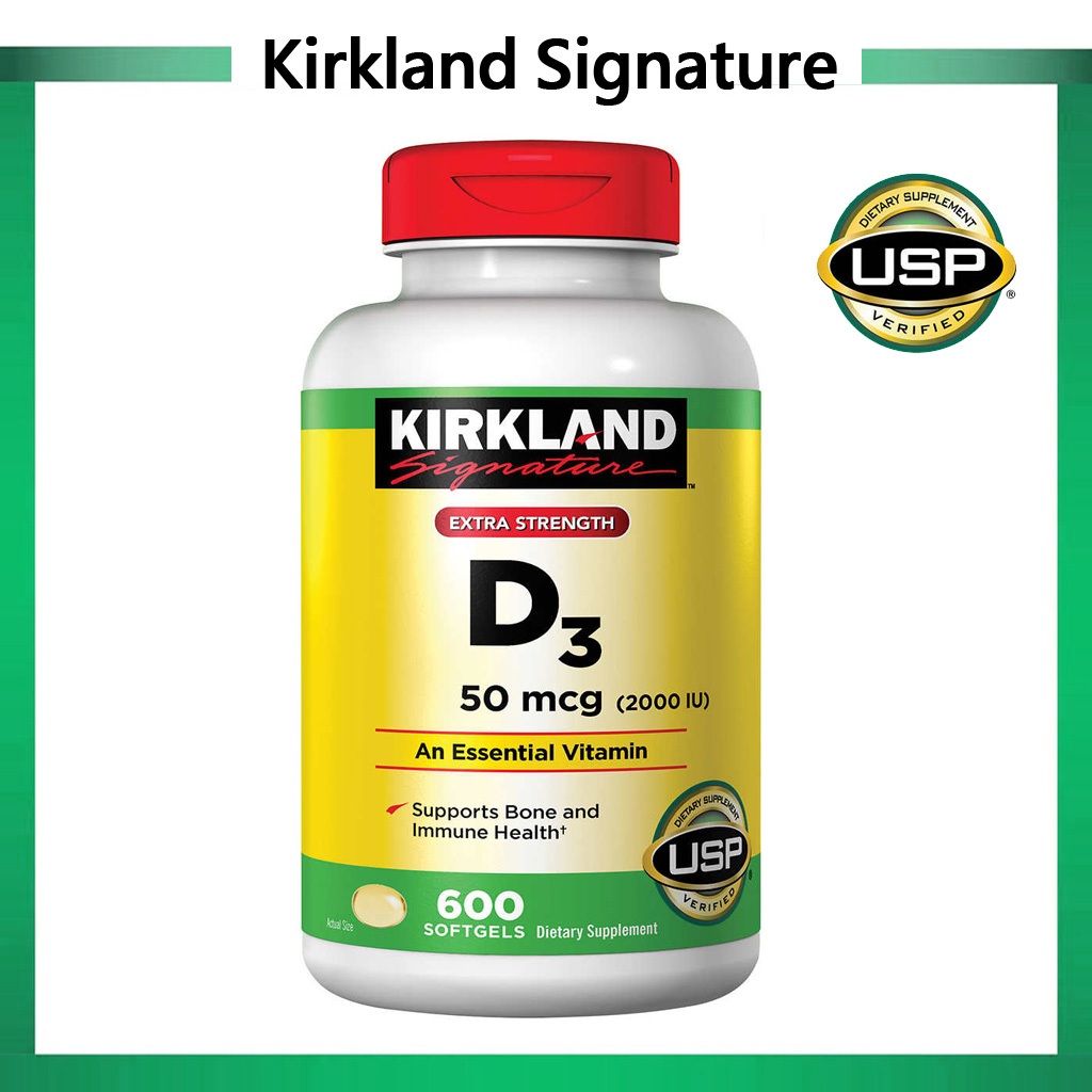 (Exp.02/2026)Kirkland Signature Extra Strength D3 50 mcg 600 Softgels