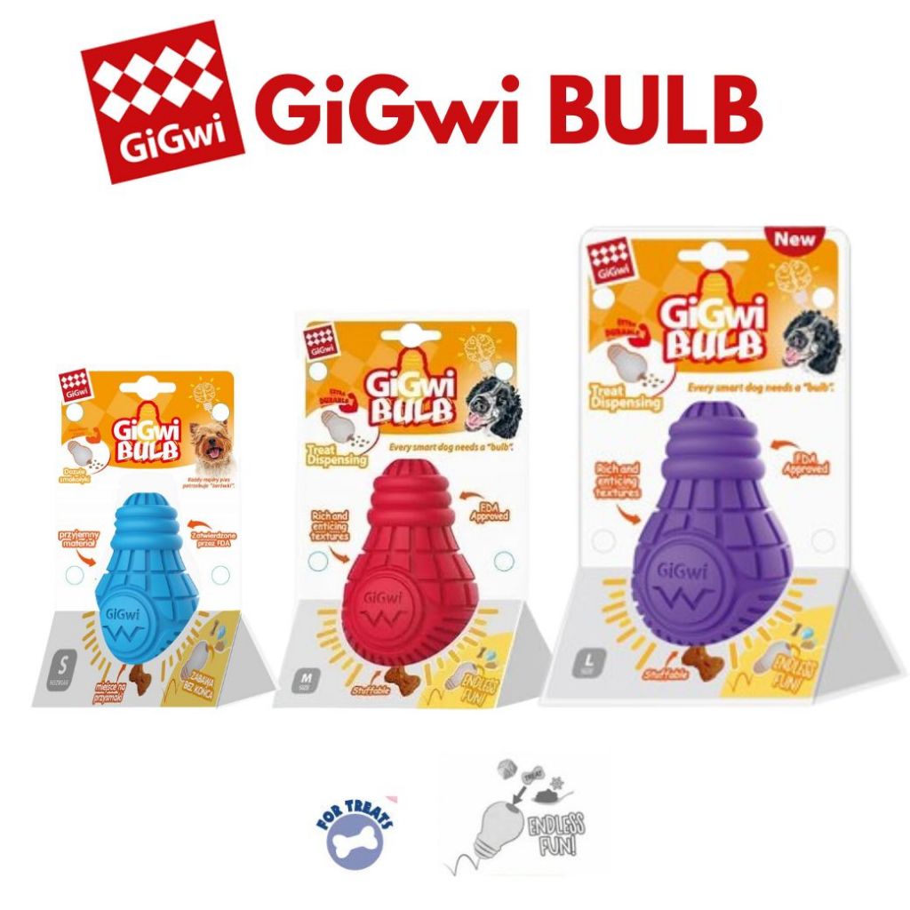 Gigwi Bulb small ยางขัดฟัน ซ่อนขนม สินค้านำเข้าโดยร้าน Goodie Dogs