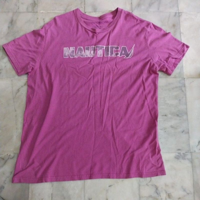 เสื้อยืดแขนสั้น แนวสตรีท NAUTICA แท้ มือสอง สภาพดี ของพร้อมส่งครับ