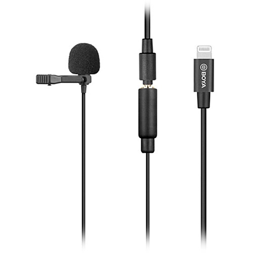 BOYA BY-M2 Digital Omnidirectional Lavalier Microphone with Detachable Lightning Cable (iOS) by Fotofile
