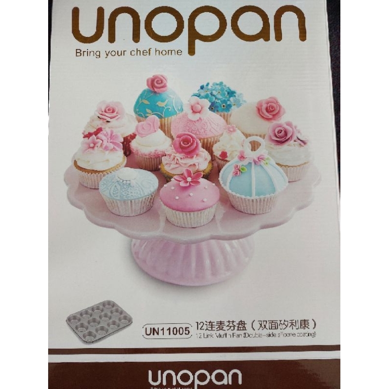 Unopan ถาดอบคัพเค้ก 12 หลุม