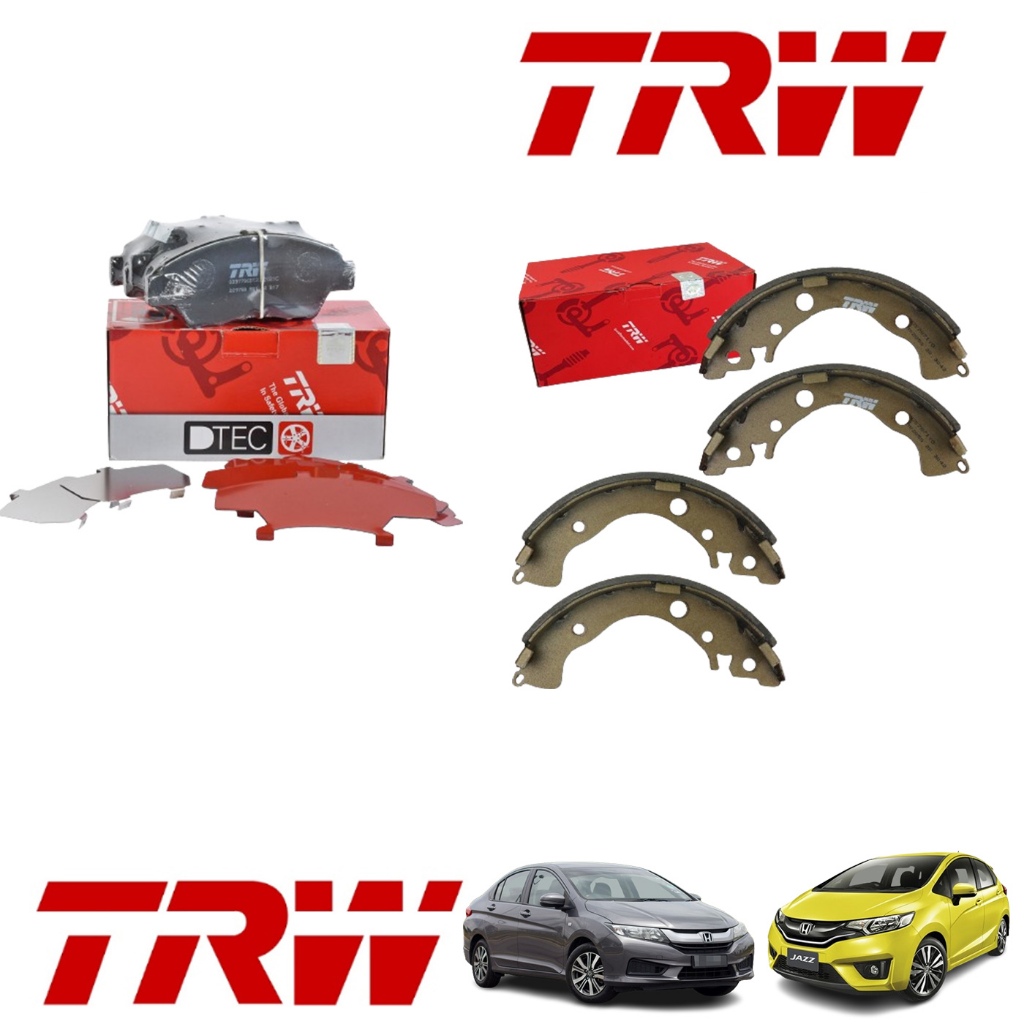 TRW ผ้าเบรคหน้า-ก้ามเบรคหลัง Honda City GM4-GM9 1.5 /  1.0 Turbo  / Jazz GK 1.5 Vtec ปี 2014-ON