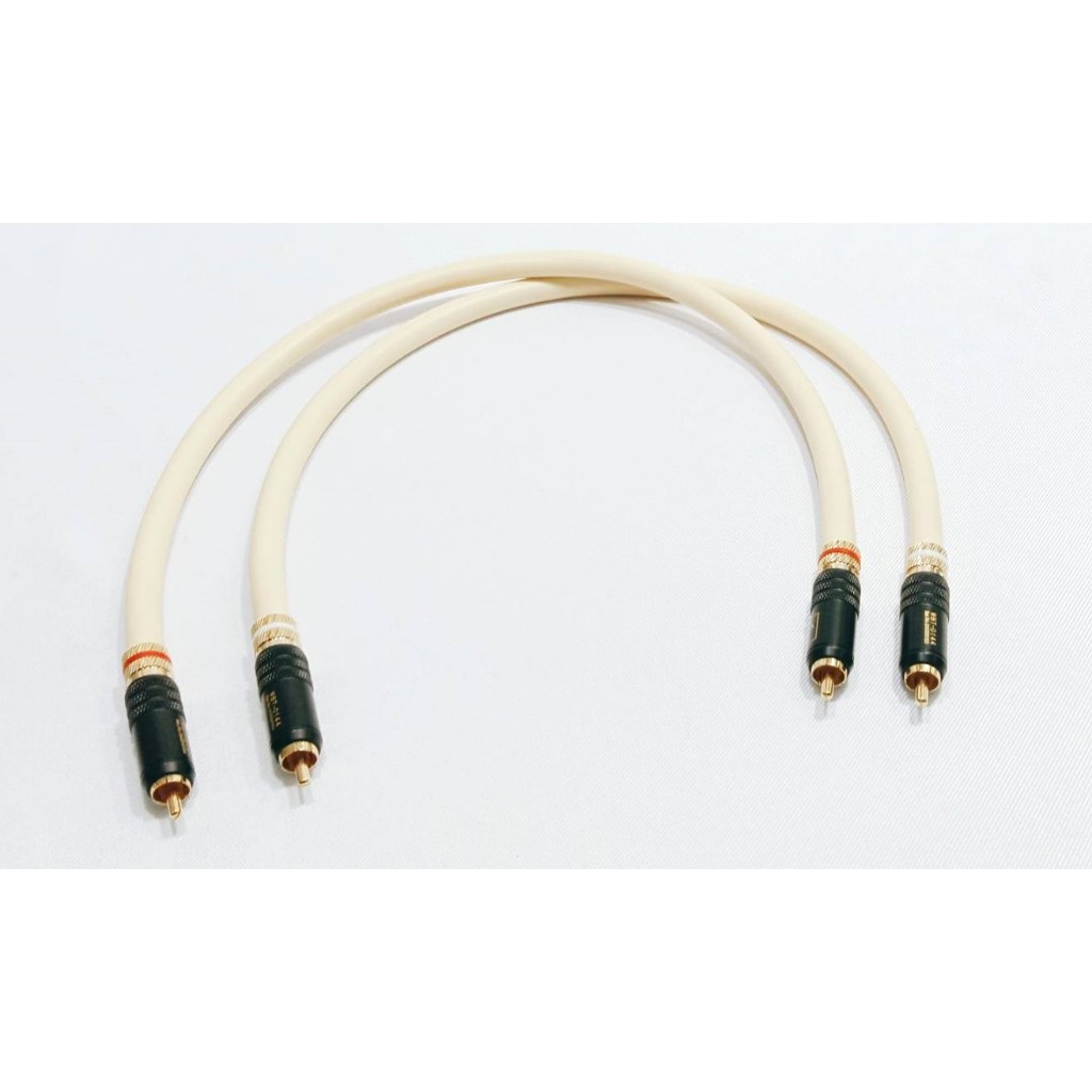 สายสัญญาณ RCA WBT Audio Cable หัวแจ็คแบบขันล็อค Nakamichi กับ wbt แบบ 2 เส้น
