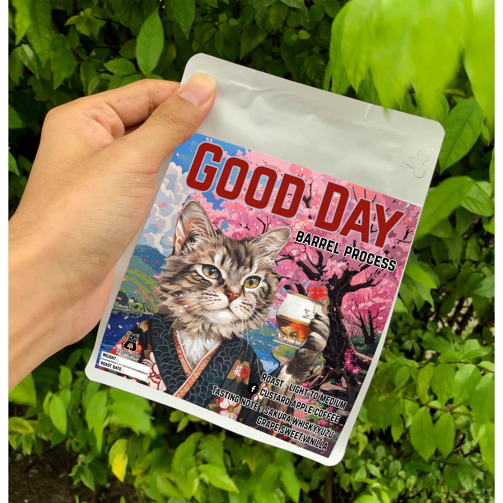 เมล็ดกาแฟคั่ว Good day (sakura whisky barrel process)