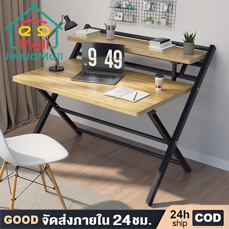 โต๊ะเรียนพับได้ 80/60cm พับได้ ไม่ต้องประกอบ โต๊ะพับได้ ขาเหล็ก ง่ายต่อการเคลื่อนย้าย writing table