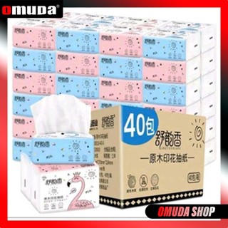OMUDA_SHOPกระดาษทิชชู่ 1 ห่อ 180 แผ่นไร้ฝุ่น ไม่เป็นขุย