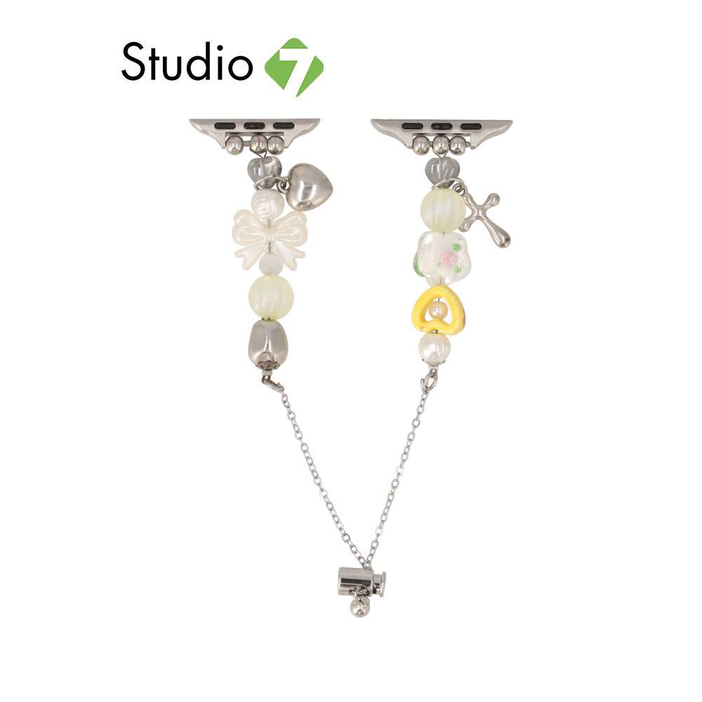 Blue Box สาย Apple Watch Strap Series 6,7,8,9,SE1,SE2 (40/41mm) Flower and Heart By Studio7