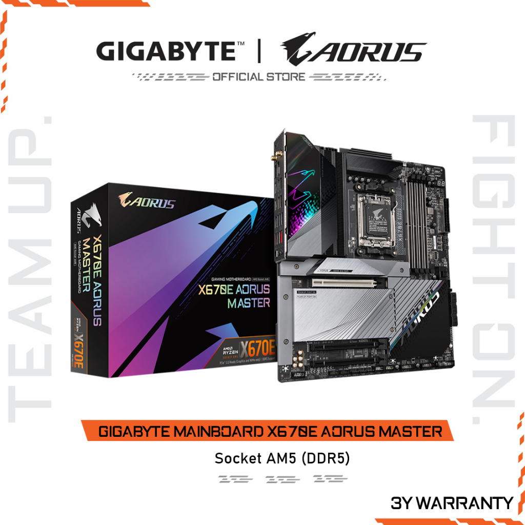 GIGABYTE MAINBOARD X670E AORUS MASTER เมนบอร์ด X670E AORUS MASTER-REV1.1