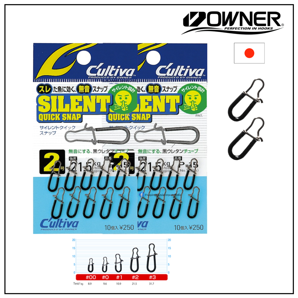 กิ๊บเหยื่อปลอม OWNER - CULTIVA - Silent Quick Snap ของแท้ 100%