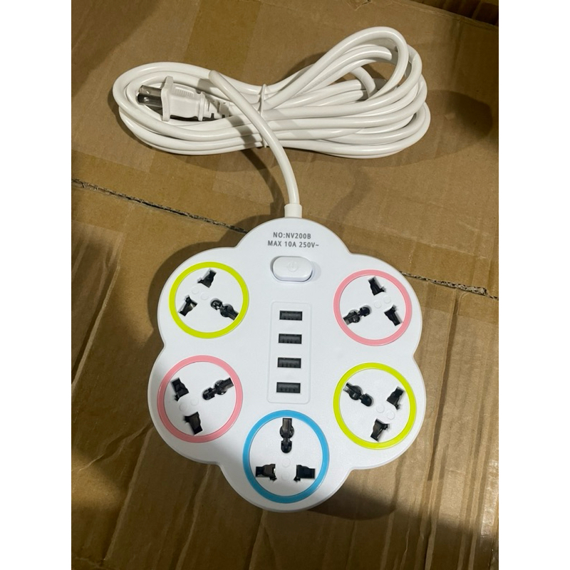 ปลั๊กไฟ รางปลั๊ก ผ่านมาตรฐานมอก. ปลอดภัย มีusb 5เมตร