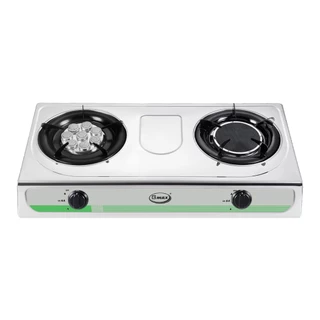 Gmax เตากล่องสแตนเลสคู่ เตาแก๊สตั้งโต๊ะ รุ่น GL203-Series (สินค้ารับประกัน 1ปี)