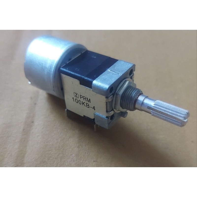 วอลลุ่มมอเตอร์ B50K/ B100K (1ชั้น 8ขา) แกนยาว 25mm.