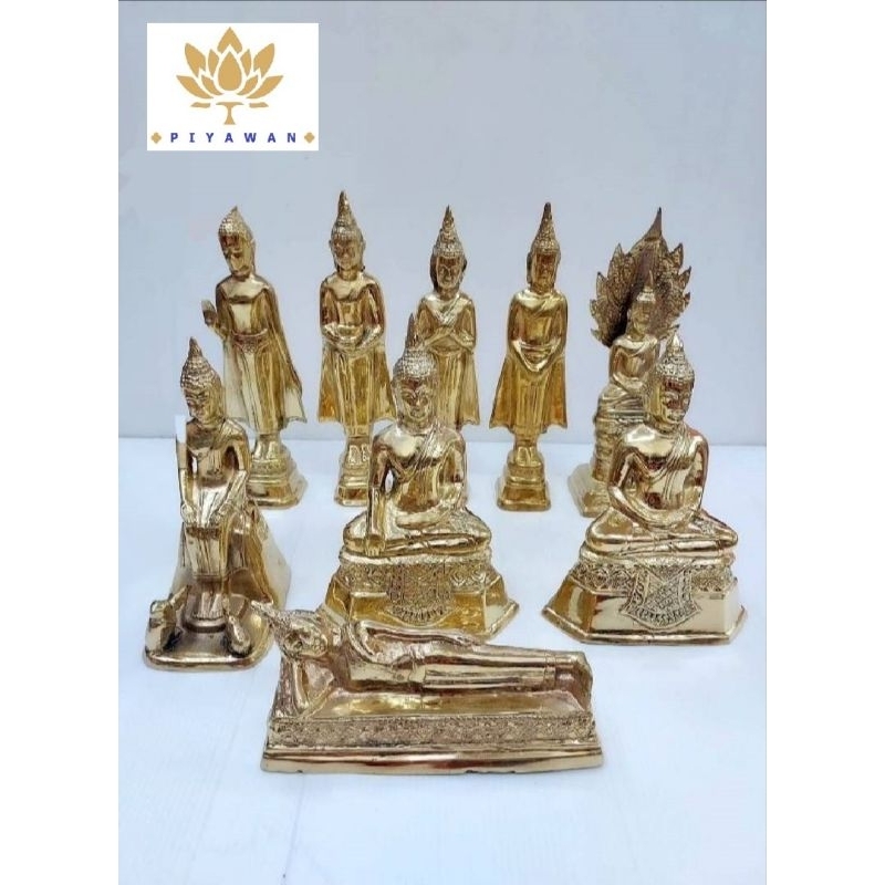 พระประจำวันเนื้อทองเหลืองขนาดหน้าตัก 3 นิ้วพิมพ์ลพบุรี