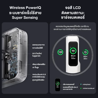 [Qi2]ANKER MagGo Power Bank 10000 mAh แท้ พาวเวอร์แบงค์ ชาร์จไวร์เลส 15W มีหน้าจอ LCD อัจฉริยะ ขาตั้งพับได้ A1654