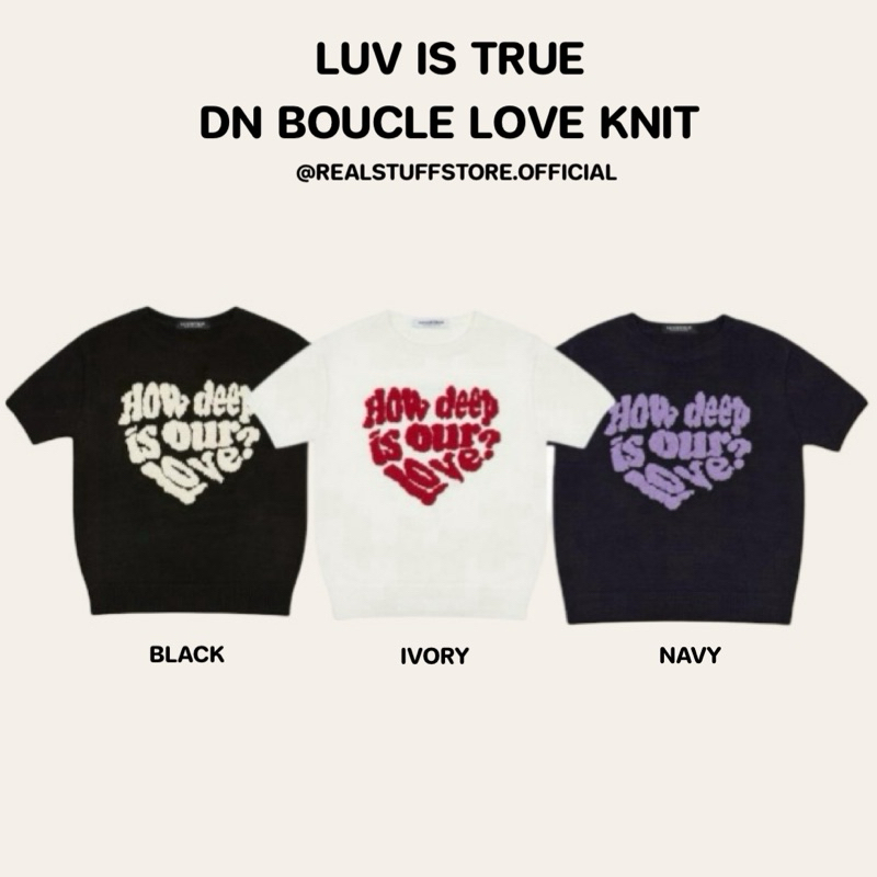 ของแท้ LUV IS TRUE รุ่น DN BOUCLE LOVE KNIT พร้อมส่ง