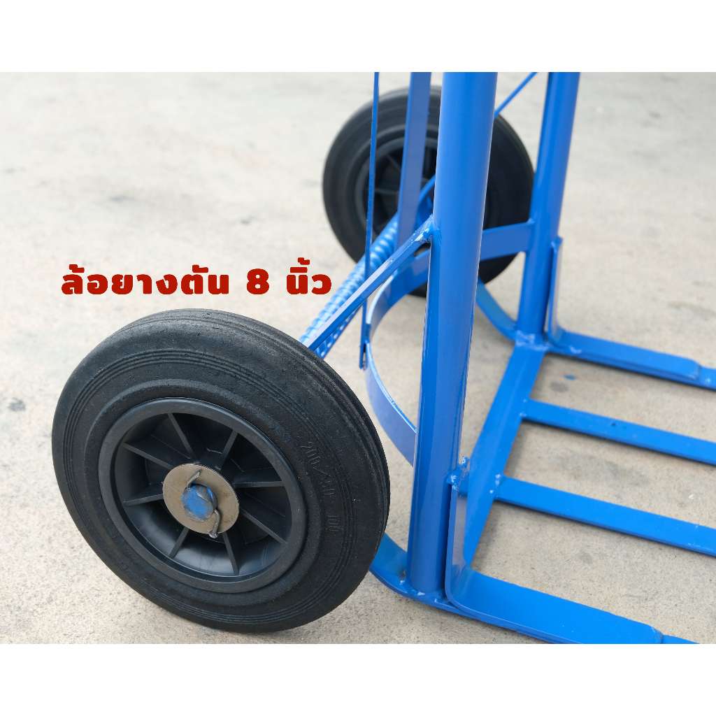 รถเข็น รถเข็นเหล็ก รถเข็นผัก รถเข็นของ 2 ล้อ รถเข็นหลังโค้ง แบบหลังโค้ง/ตรง ล้อยางตัน 8 นิ้ว - รูปที่ 4