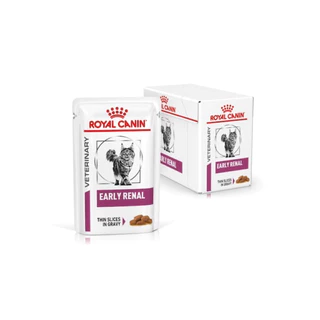 (หมดอายุ : 06/02/2028) royal canin อาหารแมวโรคไตระยะเริ่มต้น early renal 85 กรัม (12 ซอง)