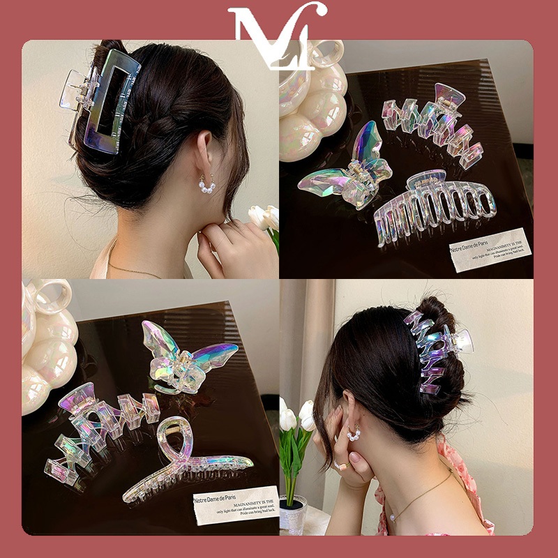 MOYENNE กิ๊บติดผมแฟชั่น การออกแบบที่มีสีสัน คลิปปลาฉลาม มีหลายสไตล์ให้เลือก