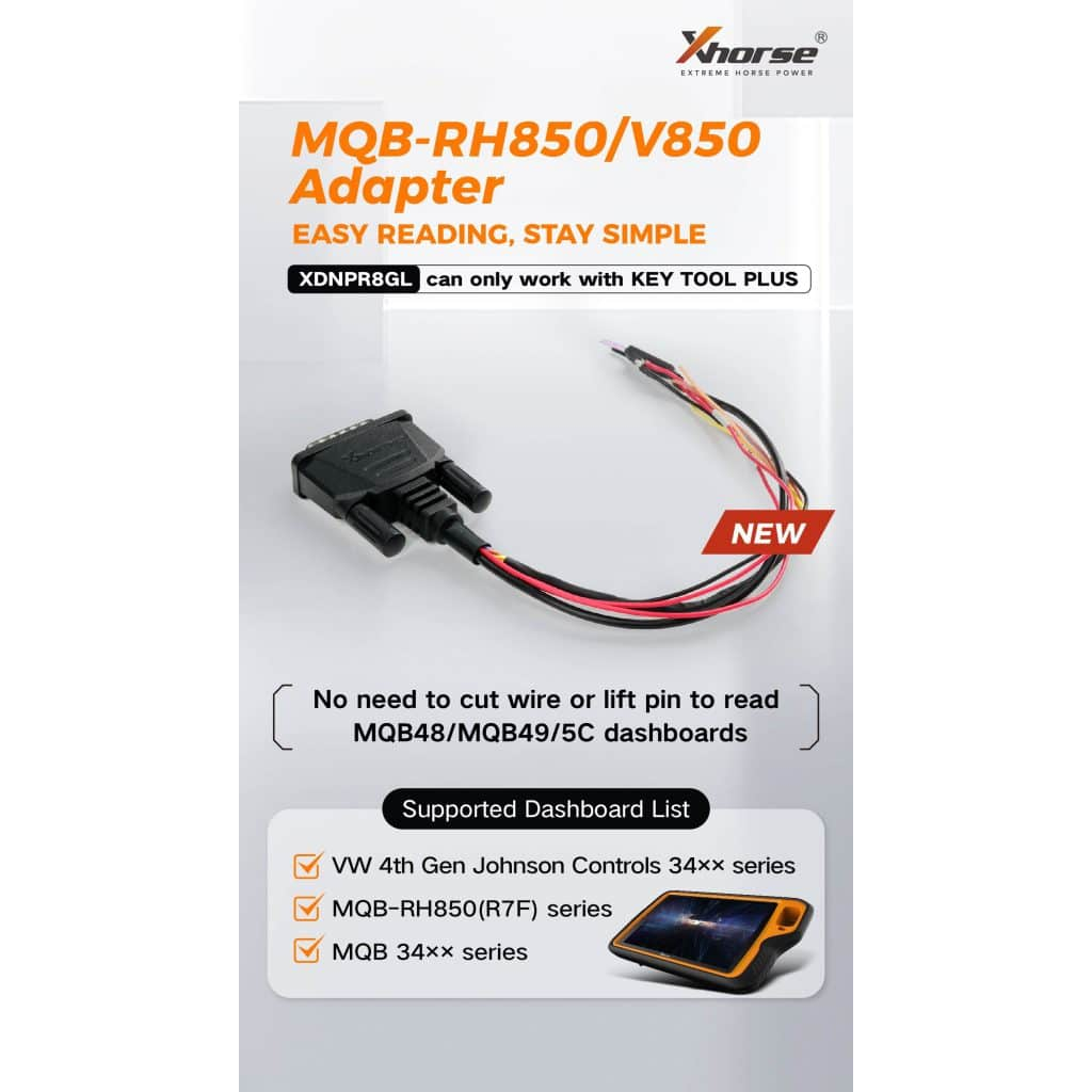 Xhorse XDNPRBGL MQB-RH850/V850 Adapter work with KEY TOOL PLUS