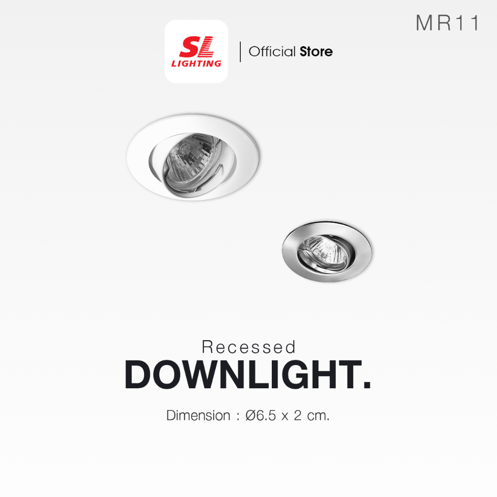 SL LIGHTING | Recessed Downlight โคมไฟดาวน์ไลท์ฝังฝ้า รุ่น SL-6-525  ขั้วGU5.3 MR11 ปรับหน้าได้