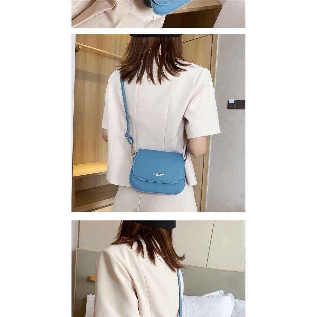 กระเป๋าผู้หญิงสีทึบรุ่นเกาหลีของกระเป๋าสะพายไหล่ผู้หญิงใหม่ที่เรียบง่ายและทันสมัยกระเป๋าพนังอาน cro