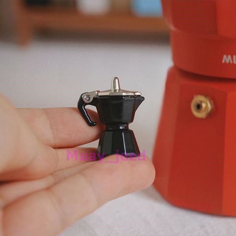 B117 ของเล่นตุ๊กตา ของจิ๋ว หม้อต้มกาแฟ dollhouse