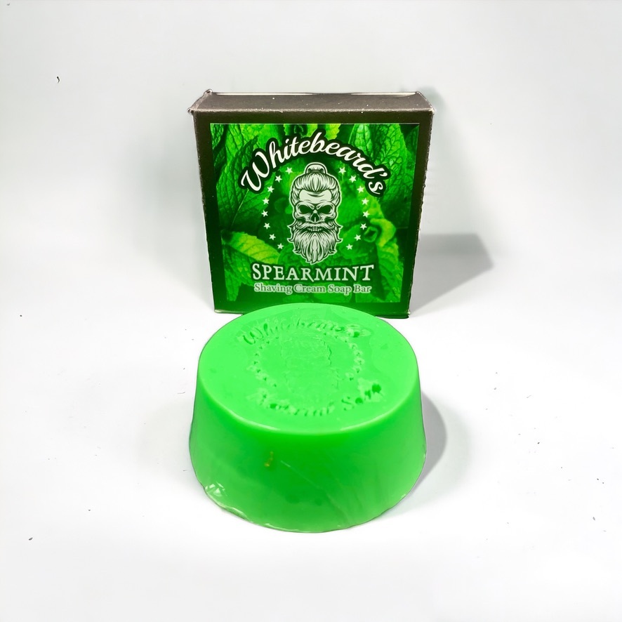 Spearmint Shaving Cream Soap Bar - Whitebeard