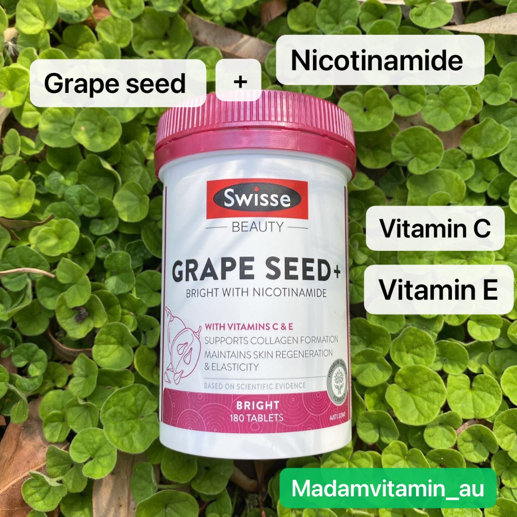 Swisse grape seed + Nicotinamide 180/30เม็ดขนาดทดลอง