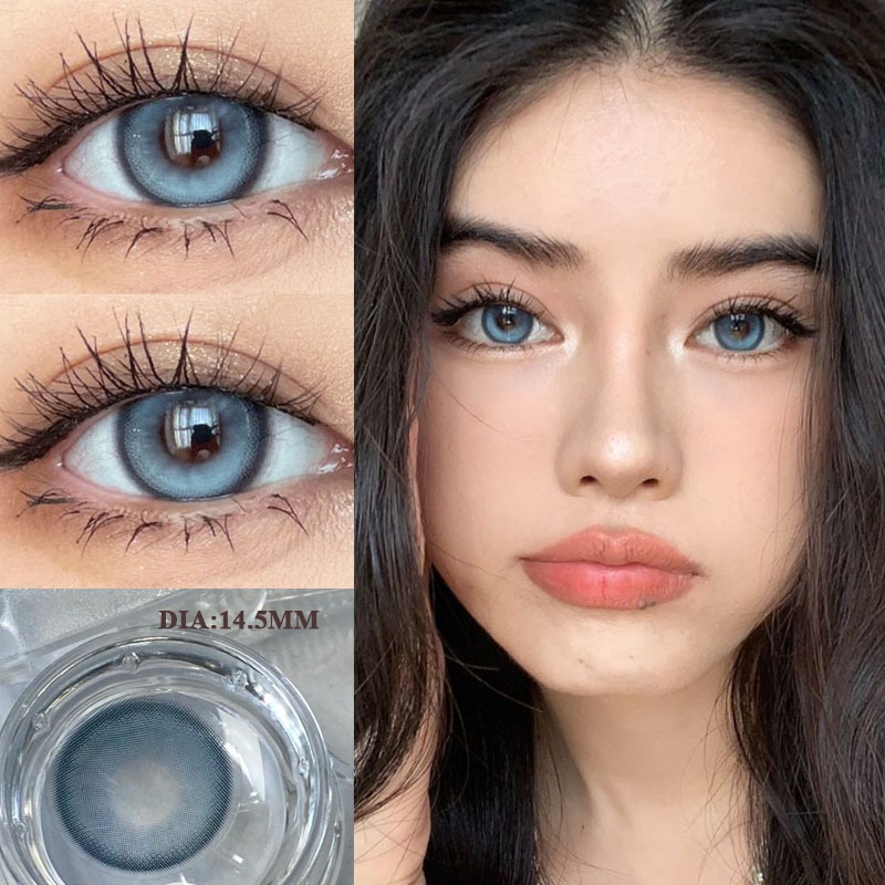 MILL CREEK คอนแทคเลนส์สี 2 ชิ้น (1 คู่) 14.5 มม. คอนแทคเลนส์ Soft Hydrogel 1 ปีใช้คอนแทคเลนส์