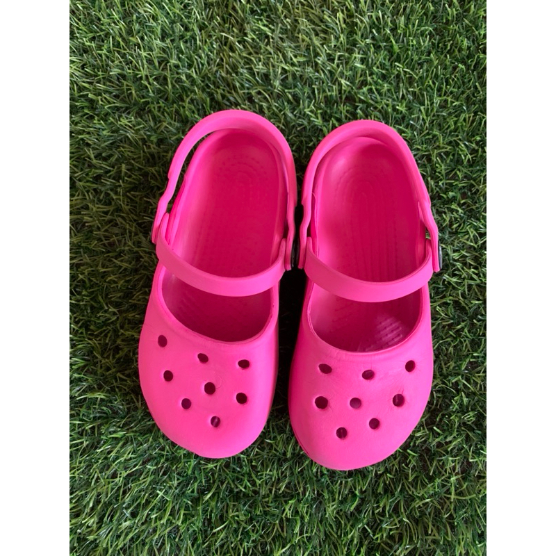 crocs รองเท้าเด็กมือสอง สีชมพู พร้อมส่ง sz17 cm