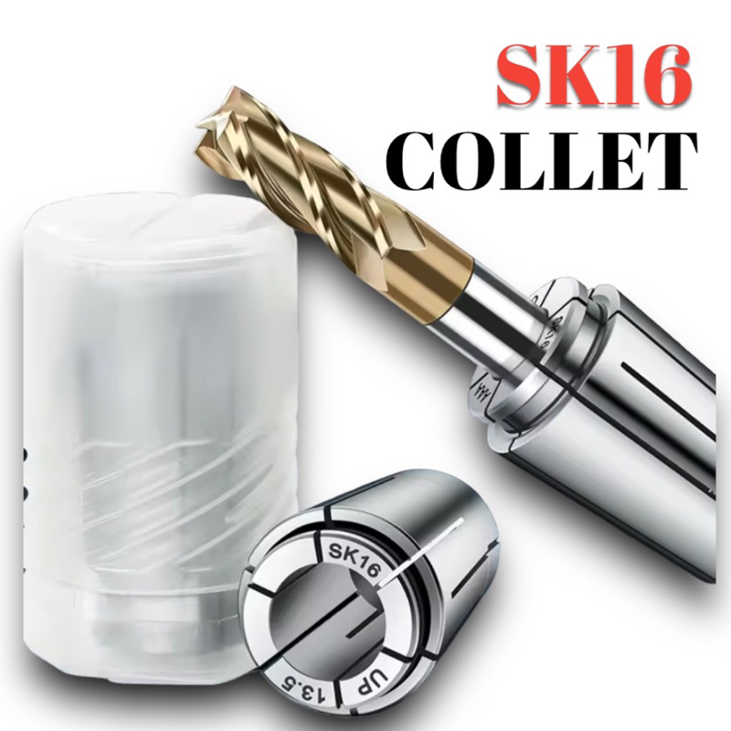 ลูกคอลเลท - COLLET Chuck SK16 = ราคา / 1 ชิ้น Description คลอเลท SK ราคา/1 ชิ้น
