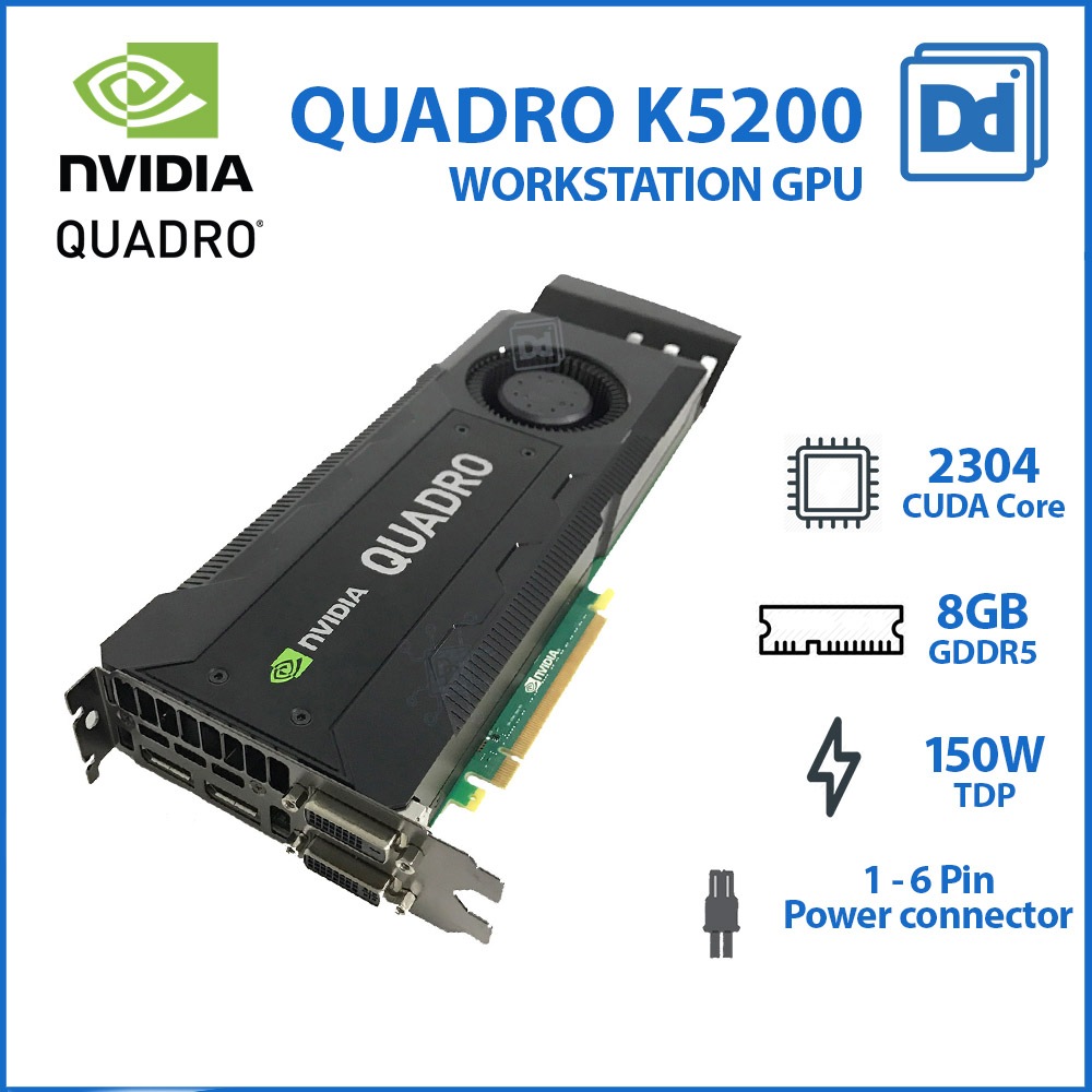 NVIDIA Quadro K5200 8GB Workstation Graphic Card การ์ดจอทำงาน CAD Solidworks NX