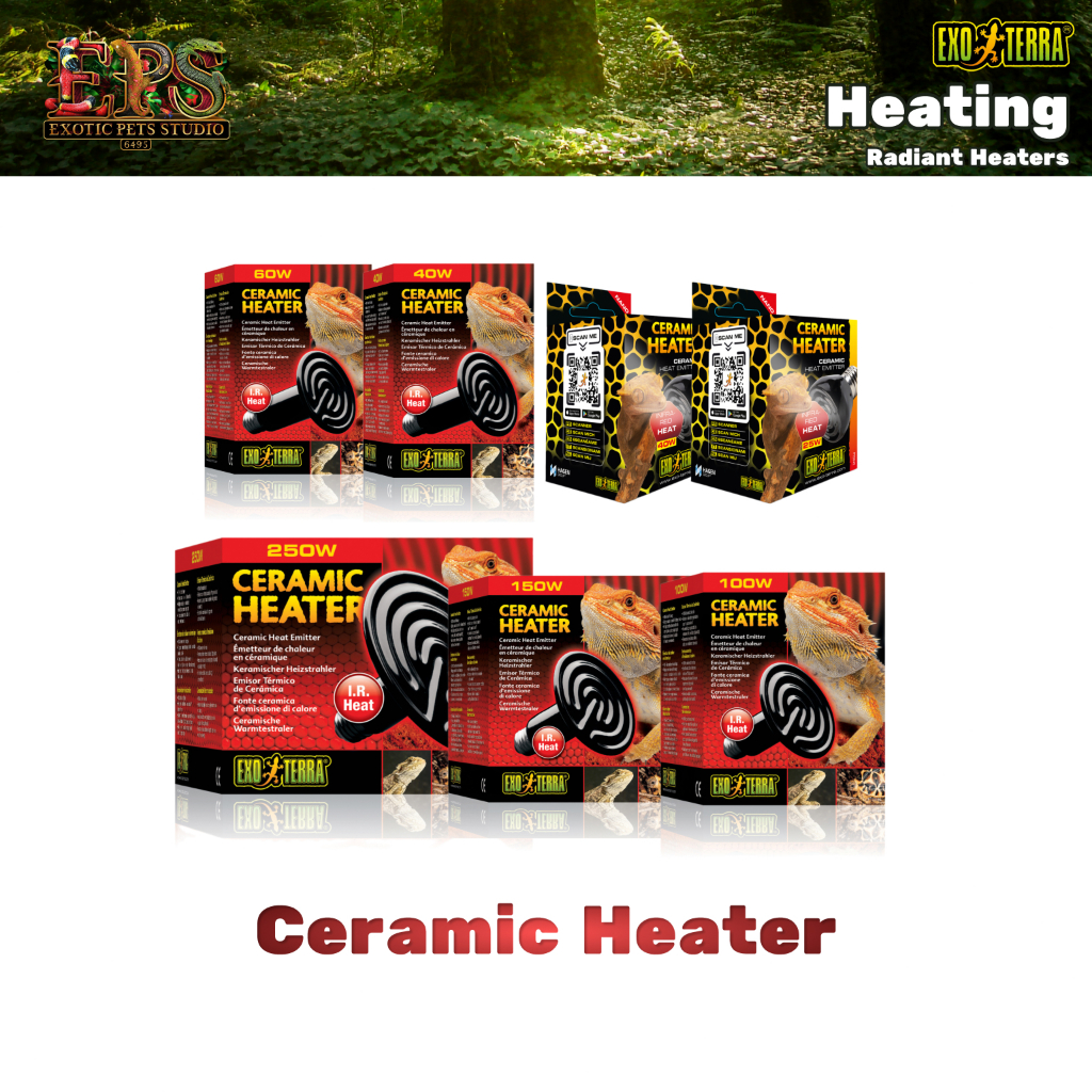 Exo Terra Ceramic Heater หลอดไฟให้ความร้อนเซรามิค ไม่มีแสงรบกวนสายตา (60W / 100W)