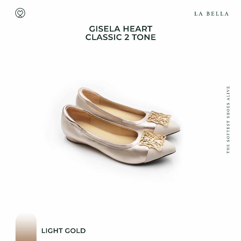 LA BELLA รุ่น GISELA HEART CLASSIC 2 TONE - LIGHT GOLD PEARL