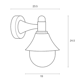 SL LIGHTING | Outer Space โคมไฟติดผนังภายนอก ขั้ว E27 วัสดุ ABS รุ่น OUT-17-E27-WBK