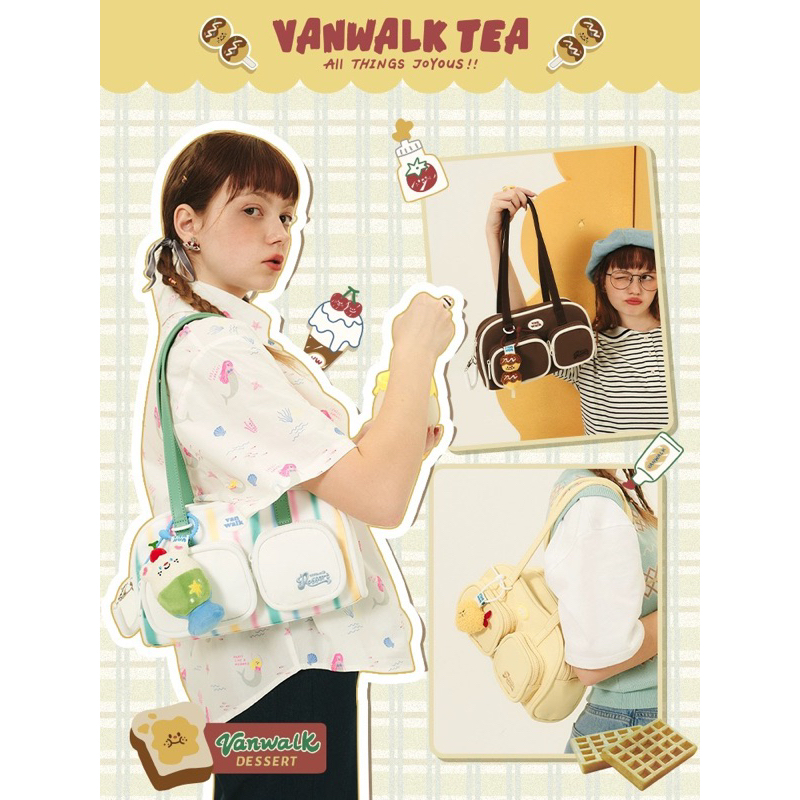 พร้อมส่ง Vanwalk กระเป๋าสะพายไหล่ กล่อง+ของแถมครบเซ็ท (ใช้โค้ดลด 30% max 1,000) shoulder bag จากช็อปแท้
