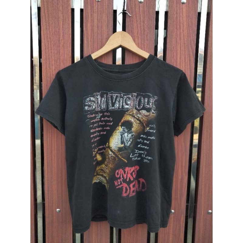 เสื้อยืดมือสอง vintage sid vicious thai 90' ลายหน้าหลัง