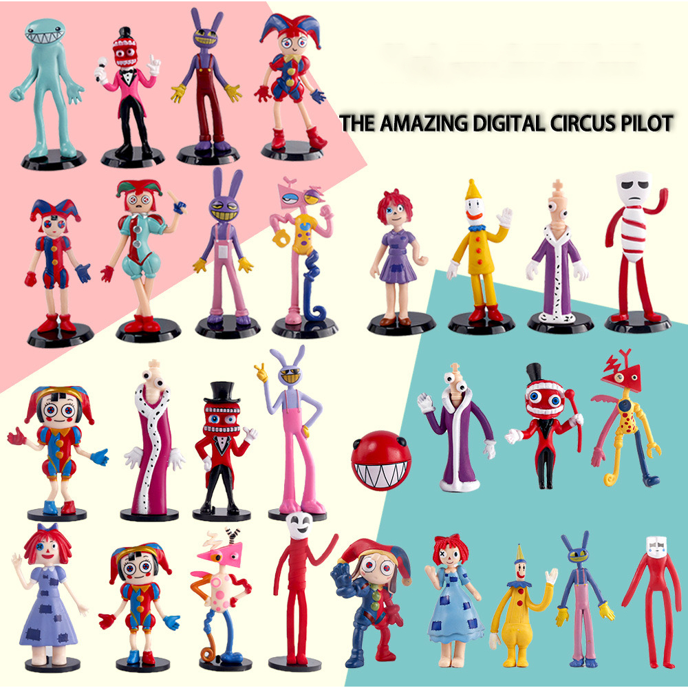 NEW ชุดตุ๊กตาฟิกเกอร์ The Amazing Digital Circus Game ของเล่นสําหรับเด็ก 8-12 ชิ้น ละครสัตว์ตัวเลขมหัศจรรย์