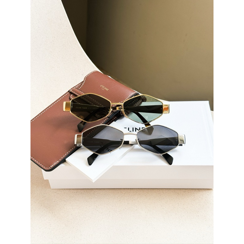 Celine Triomphe Metal 02 ร้านแอมของแท้เท่านั้นค่า CL40254U - รูปที่ 3