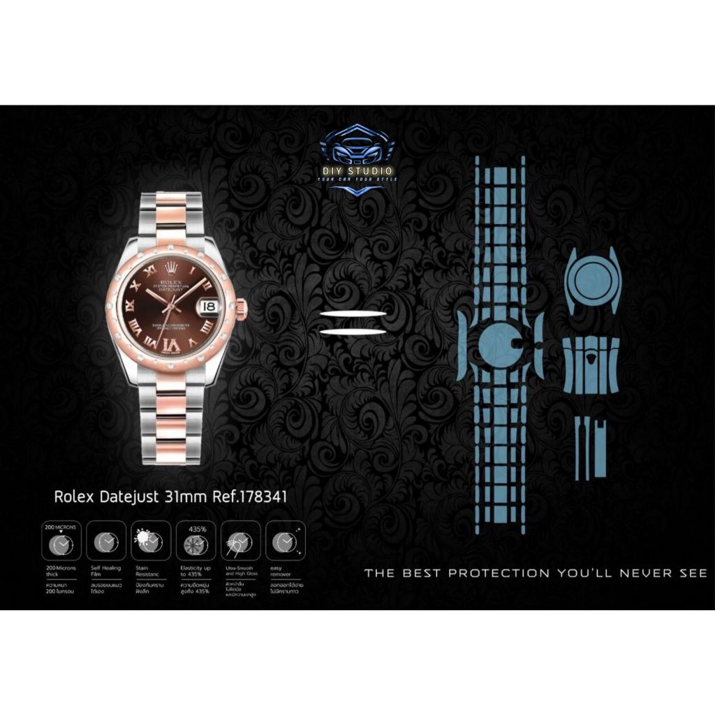ฟิล์มใสกันรอยนาฬิกา รุ่นDatejust 31mm Ref.178341