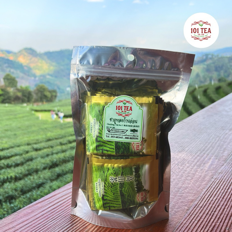ไร่ชา 101 ชาอูหลงก้านอ่อน ชาอูหลงเบอร์ 17 ชนิดซอง 2g. แพ็ค 20 ซอง Oolong Tea No.17 Tea Bags