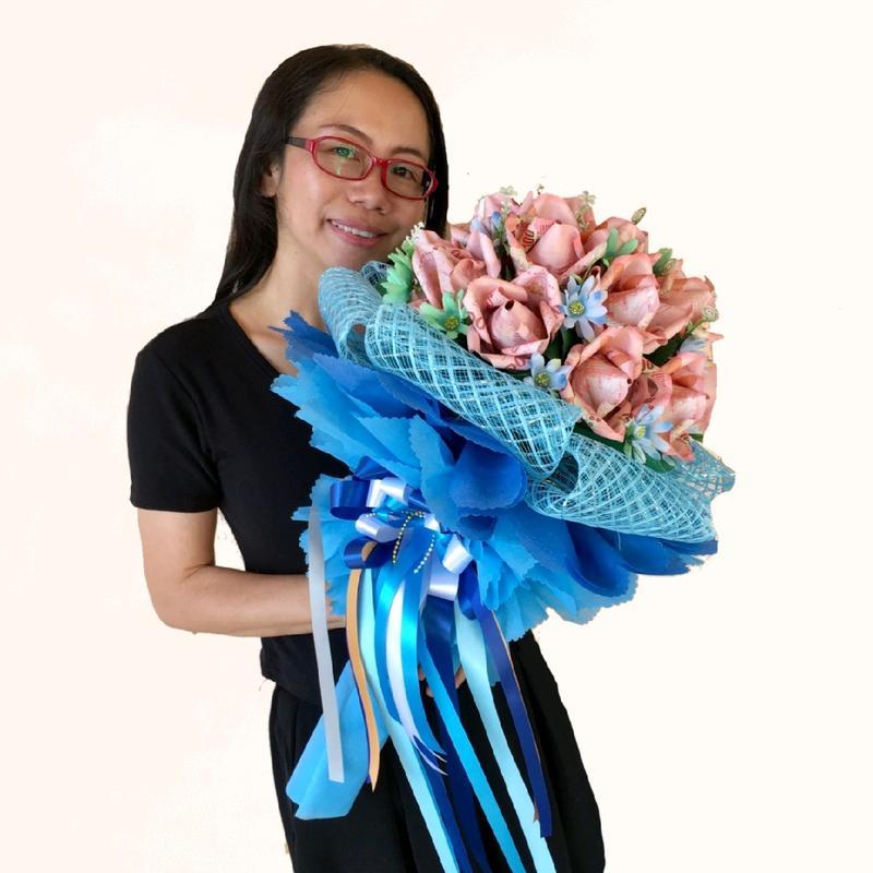 [1 ชิ้น] โบว์ผูกช่อดอกไม้ แบบไซส์ใหญ่ งานปราณีตงดงาม สำหรับตกแต่งของขวัญ ช่อดอกไม้รับปริญญา - รูปที่ 4