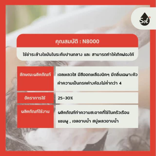 [1kg-ถูกที่สุด] หัวเชื้อแชมพู N8000 (Sodium Lauryl Ether Sulfate 28%) สารทำความสะอาดความเข้มข้น 28%