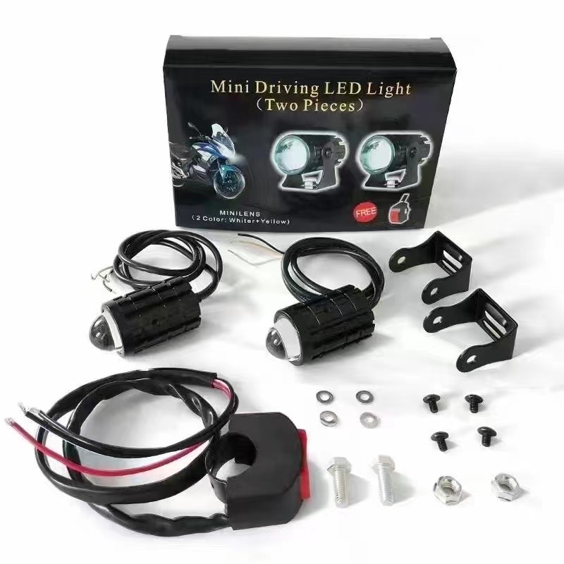 ไฟสปอร์ตไลท์ LED Mini Driving Light 20watt สองสี 3000 Lumens. DC9-36VDC. 1คู่ มีพัดลมระบายความร้อนในตัว