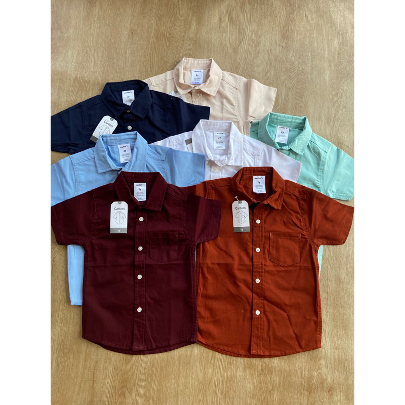 เสื้อเชิ้ตเด็ก/เสื้อคอปกเด็ก2-12Y(กระเป๋า) พร้อมส่ง