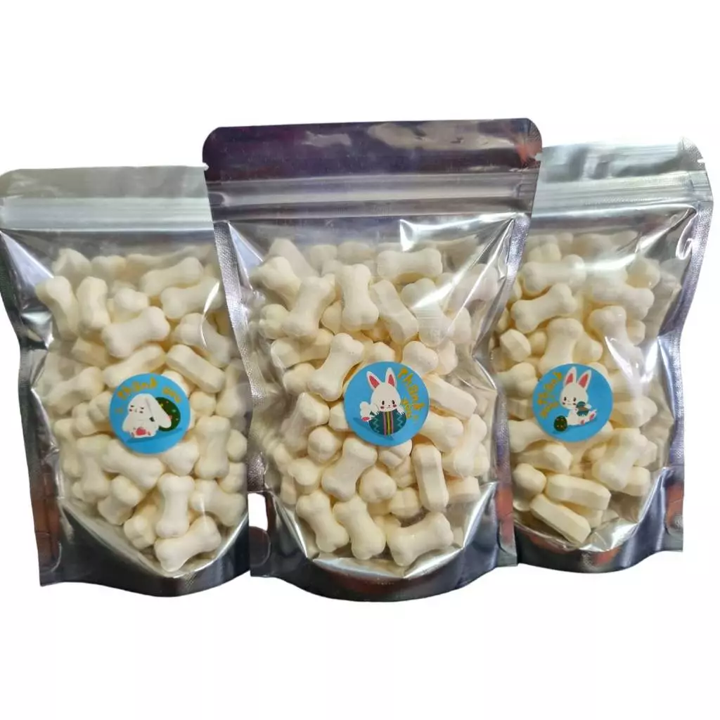 นมแพะอัดเม็ด Goat Milk 100g🥛 {แบ่งขาย} ขนมทานเล่นสำหรับสัตว์เลี้ยง เสริมแคลเซียม