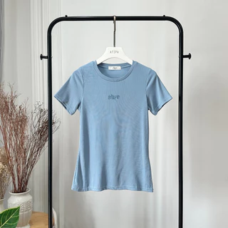 Atipashop - BLAINE RIB T-SHIRT เสื้อยืด แขนสั้น คอกลม
